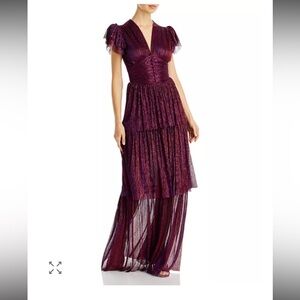 Sabina Musayev Sarah Tiered Sequin Dress Gown